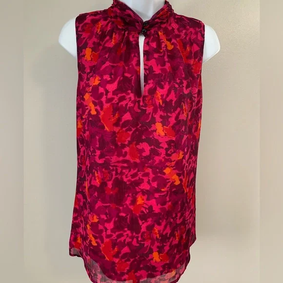 Banana Republic Fuchsia, Pink, Purple and Orange Patterned Tank - Picture 2 of 16